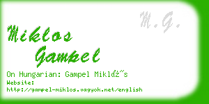 miklos gampel business card